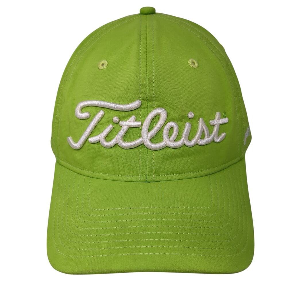 Fitleist Pro V1 Slideback Baseball Cap Green One Size Adjustable Embroidered